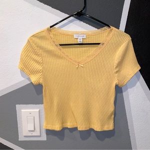 Topshop Yellow Baby Tee